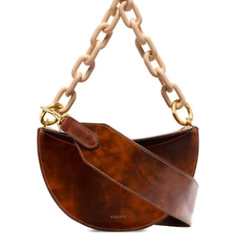 Yuzefi Doris Marbled Brown Bag
